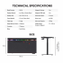 Fantech WorkStation DUBLIN DW114 Adjustable Standing Desk Black